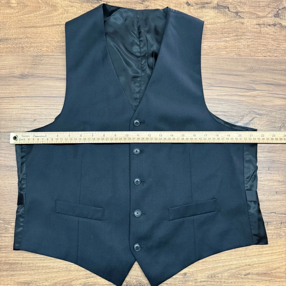 Jos A Banks Wool 41R 33x29 Pant‎ 3 Piece Suit Vest Luxury Corporate Professional